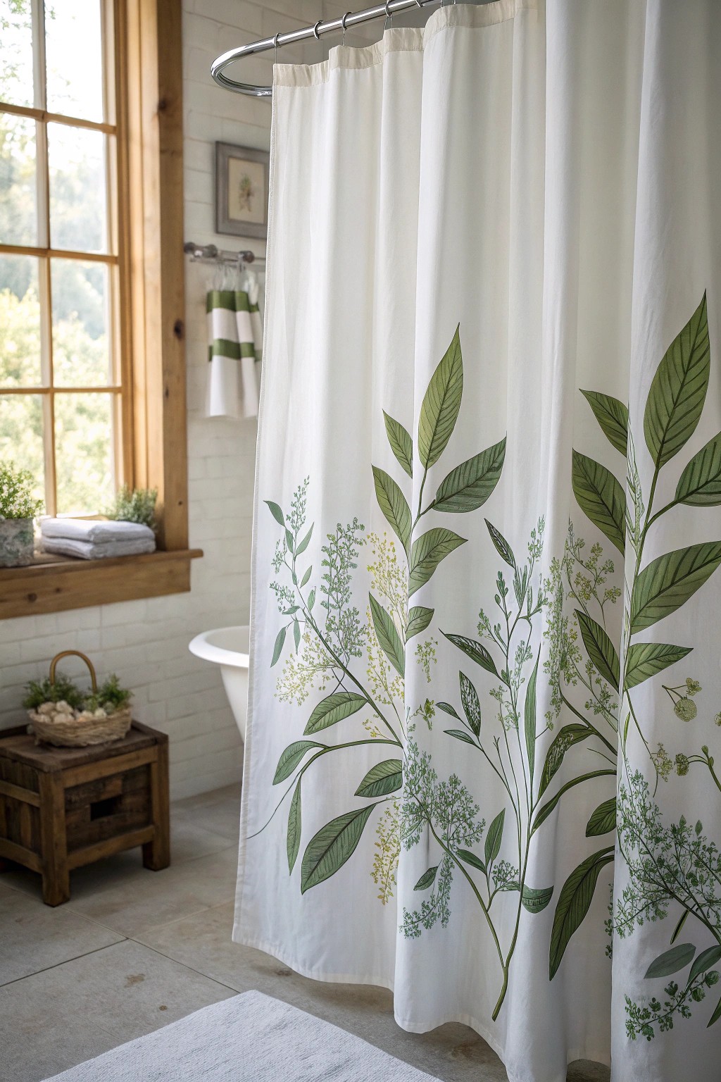 Bring the outdoors in with a beautifully crafted botanical print curtain—simple, serene, and effortlessly fresh.