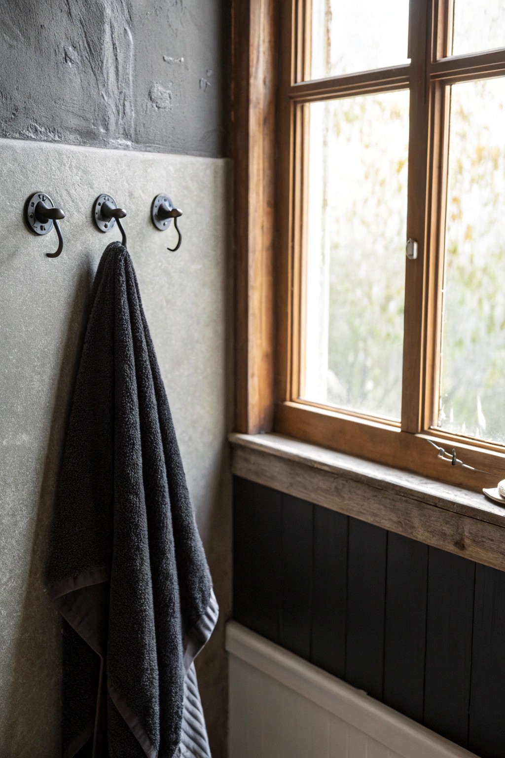 Wrap yourself in the luxury of all-black bathroom walls—a timeless, intimate retreat.