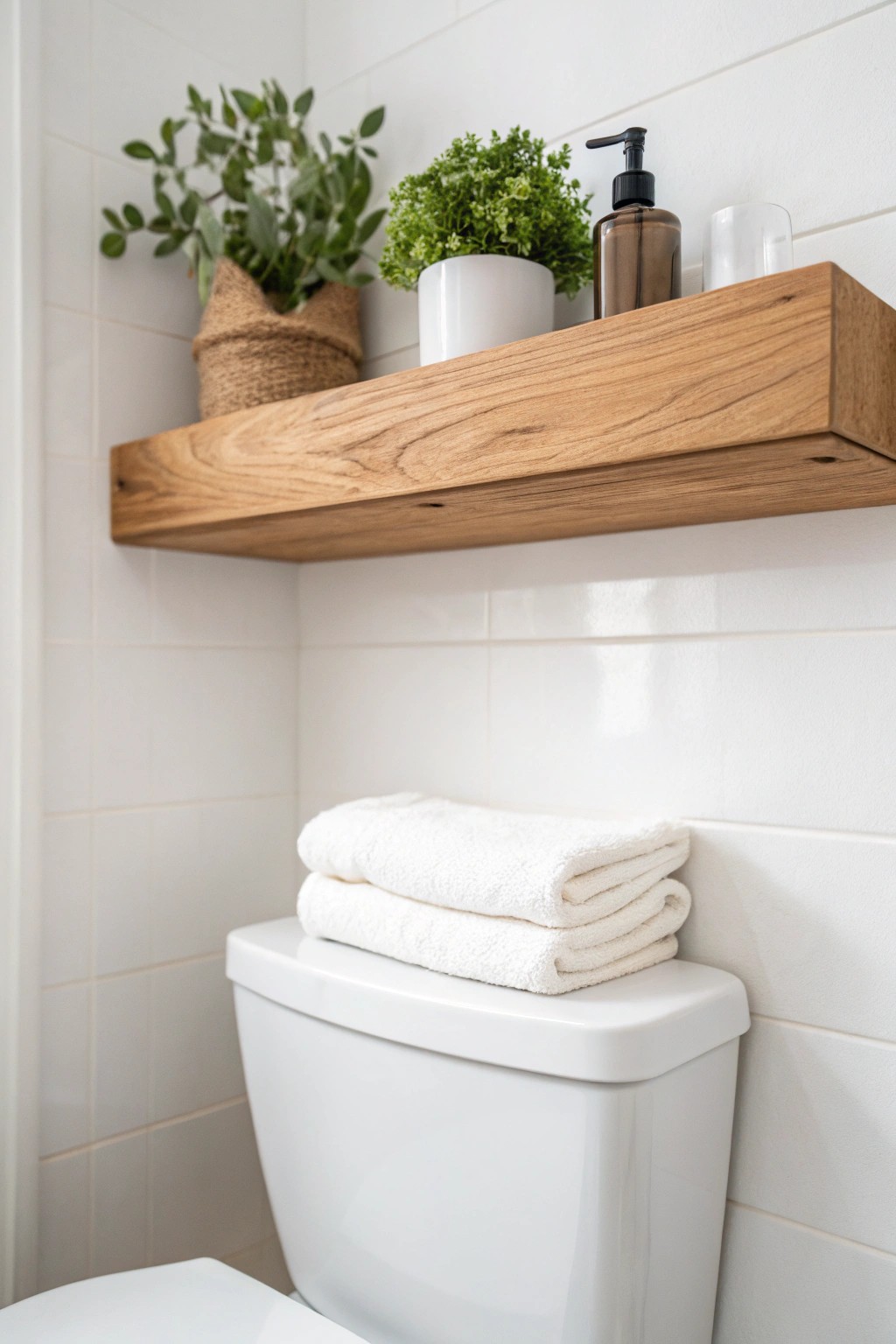 Elevate your bathroom storage with a handcrafted floating shelf—stylish, simple, and space-saving.