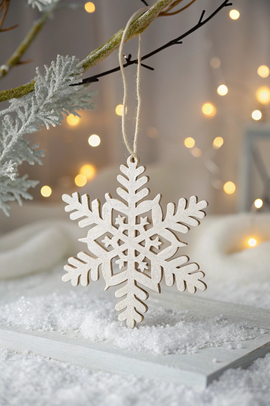 Bring Winter Wonderland magic home with a handcrafted snowflake ornament.