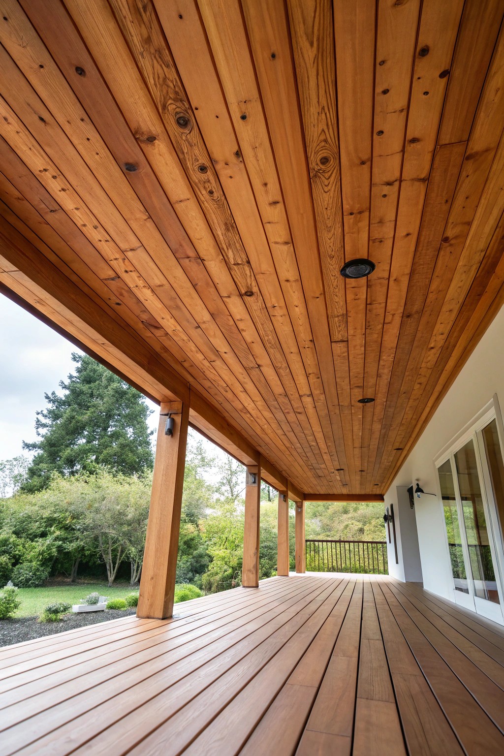Seamless indoor-outdoor living starts with a solid wood roof.