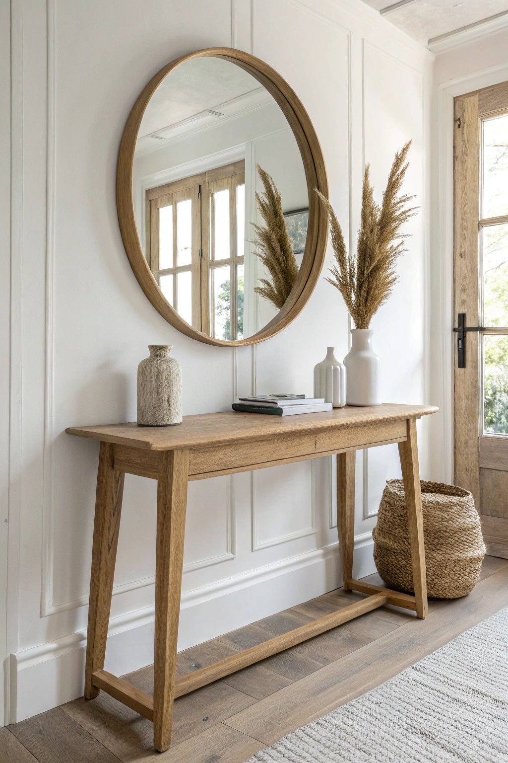 Elevate your entryway with a stunning statement mirror—where elegance meets simplicity.