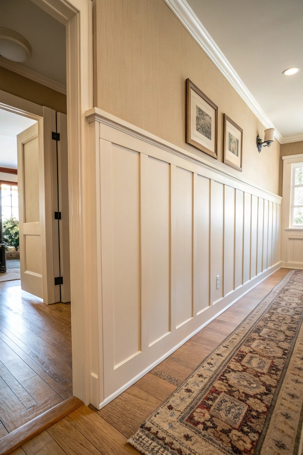 Classic board and batten instantly elevates your entryway with timeless charm.