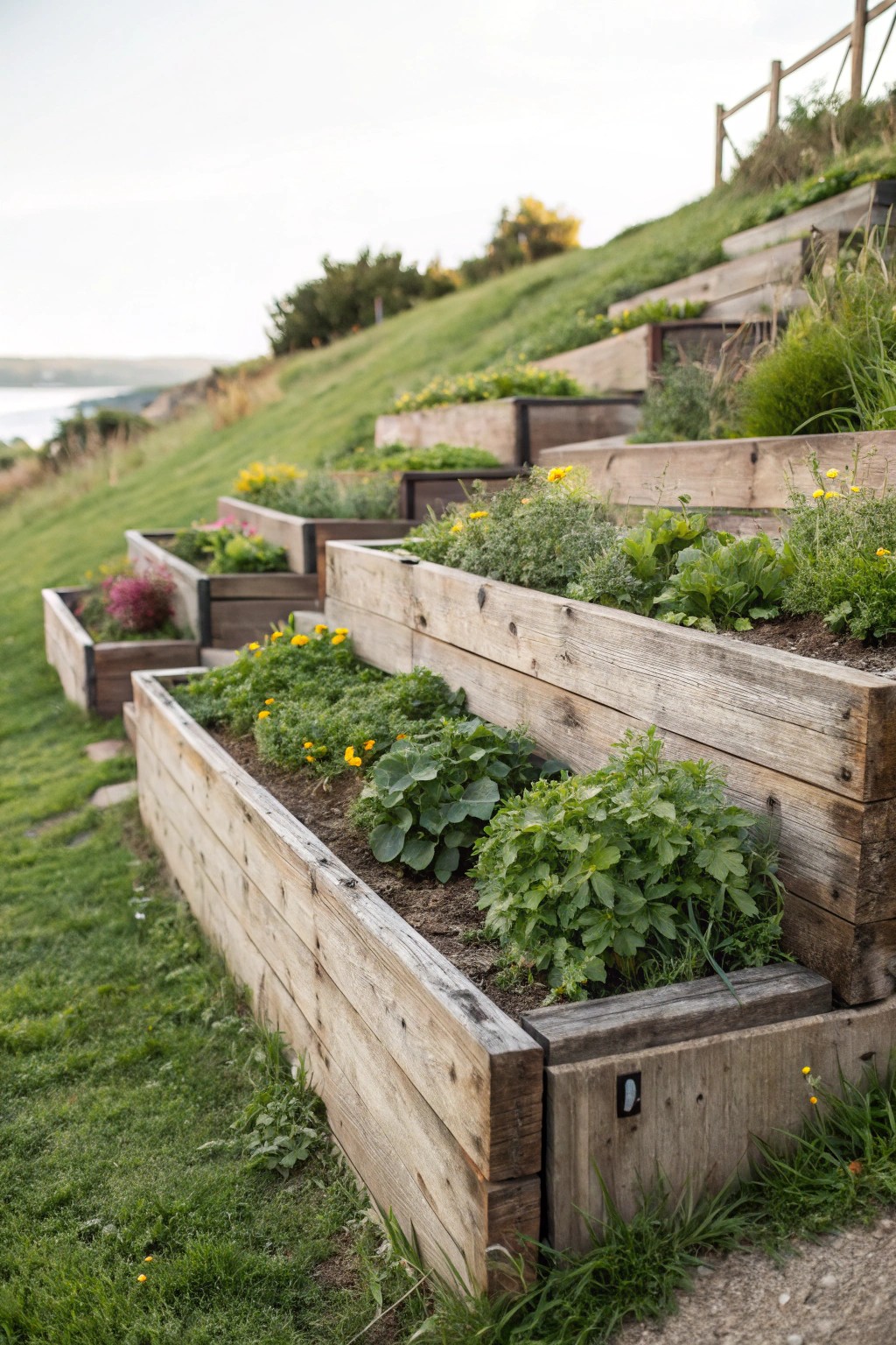Transform a hillside with handcrafted terraced garden beds—simple, natural, and budget-friendly.