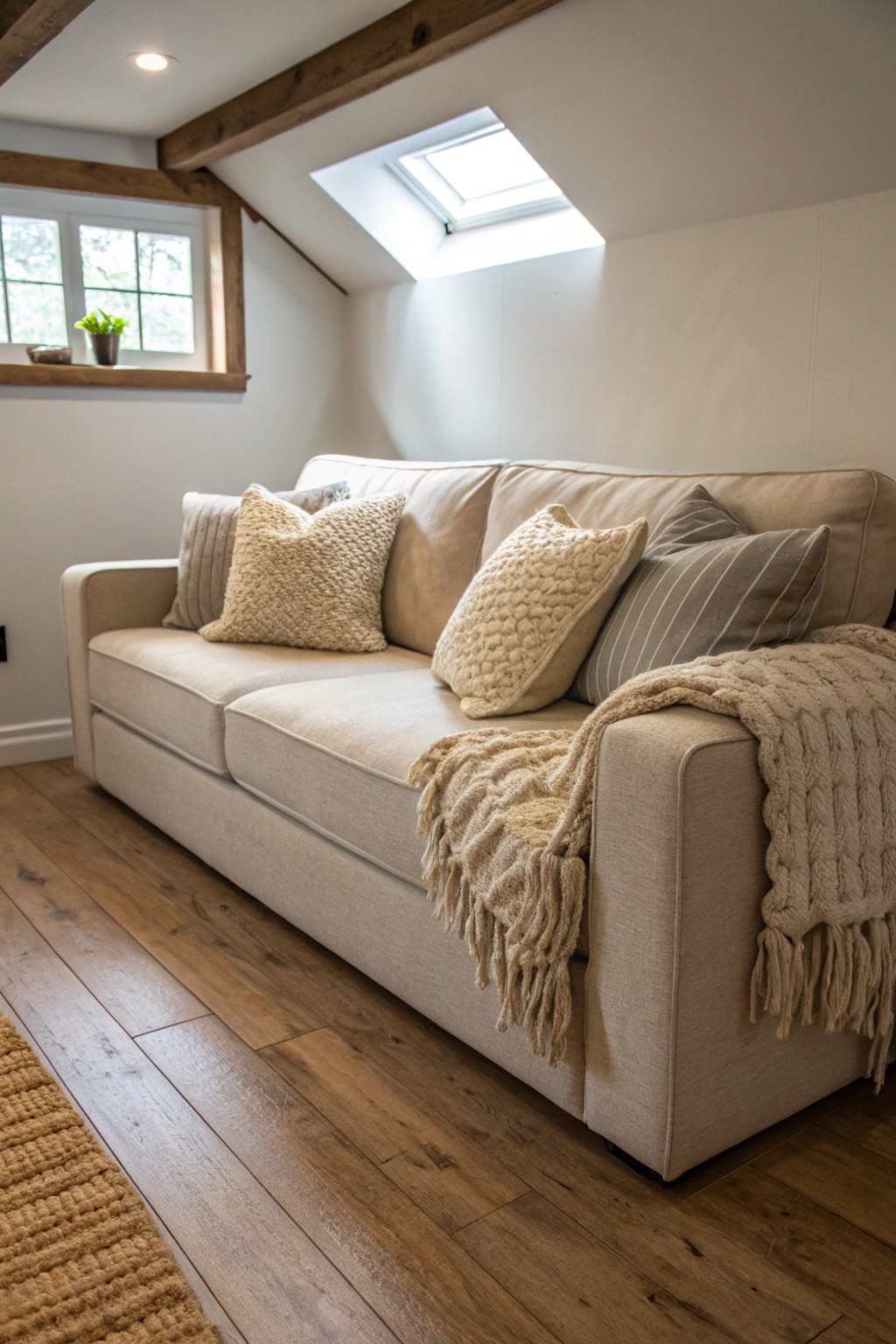 Transform your basement with a beautifully crafted modular sofa—simplicity and comfort in every detail.