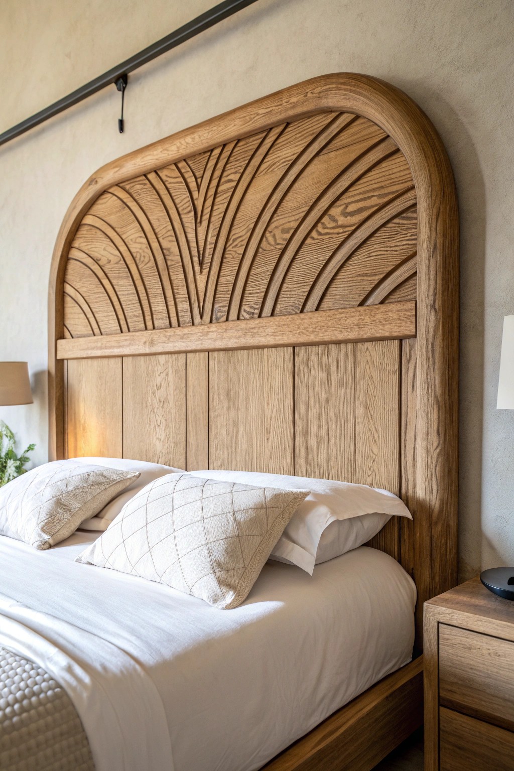 Elevate your bedroom with a stunning handcrafted headboard—where simplicity meets natural beauty.