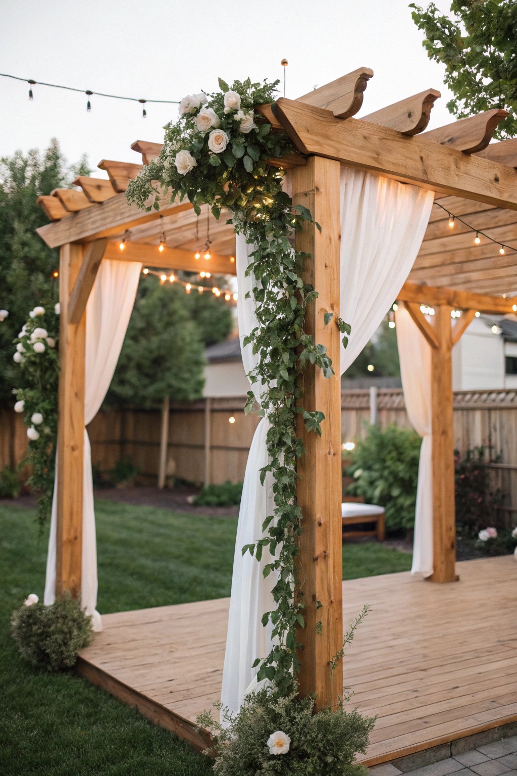Elevate your backyard with a stunning statement pergola—where natural beauty and simple craftsmanship meet.