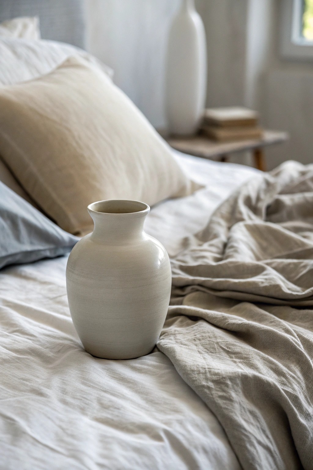 Serene simplicity: embrace monochrome textures for a restful retreat.