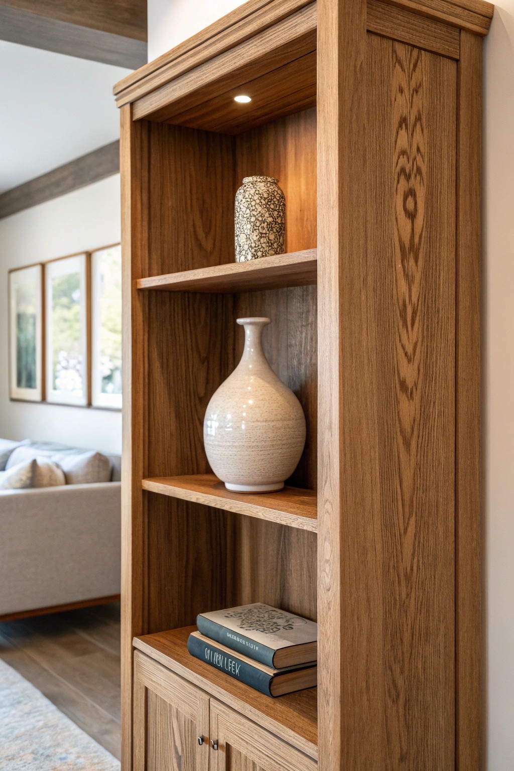 Let your favorite piece shine—embrace negative space for effortlessly elegant bookshelf style.