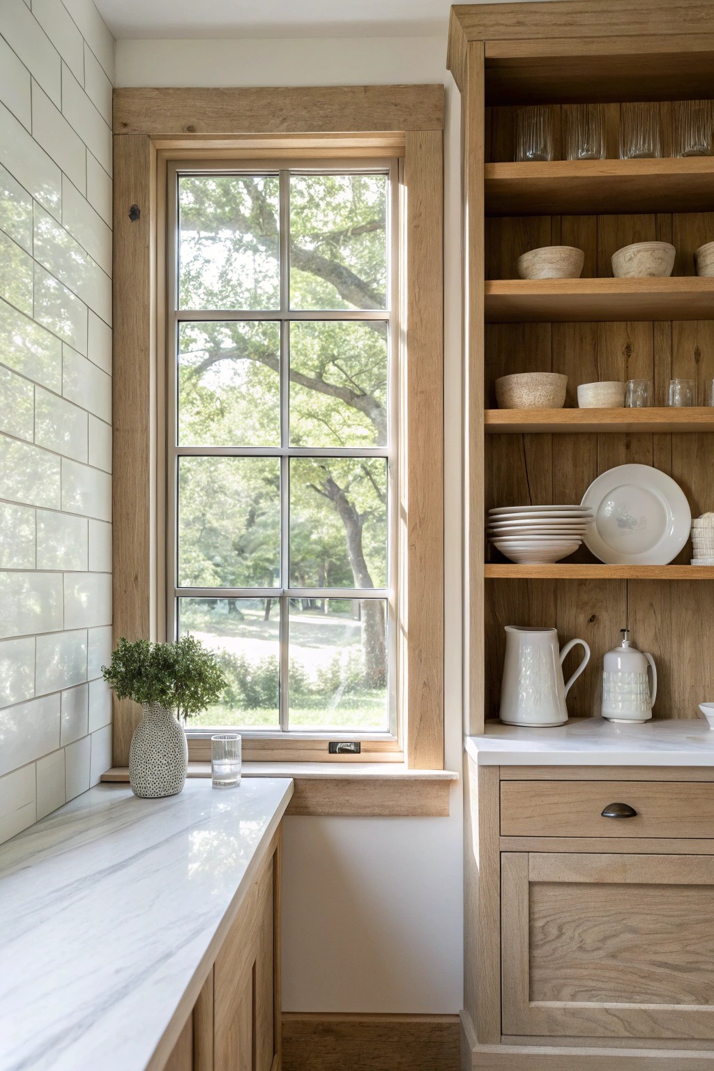 Let natural light transform your butler pantry into a serene, inviting space.