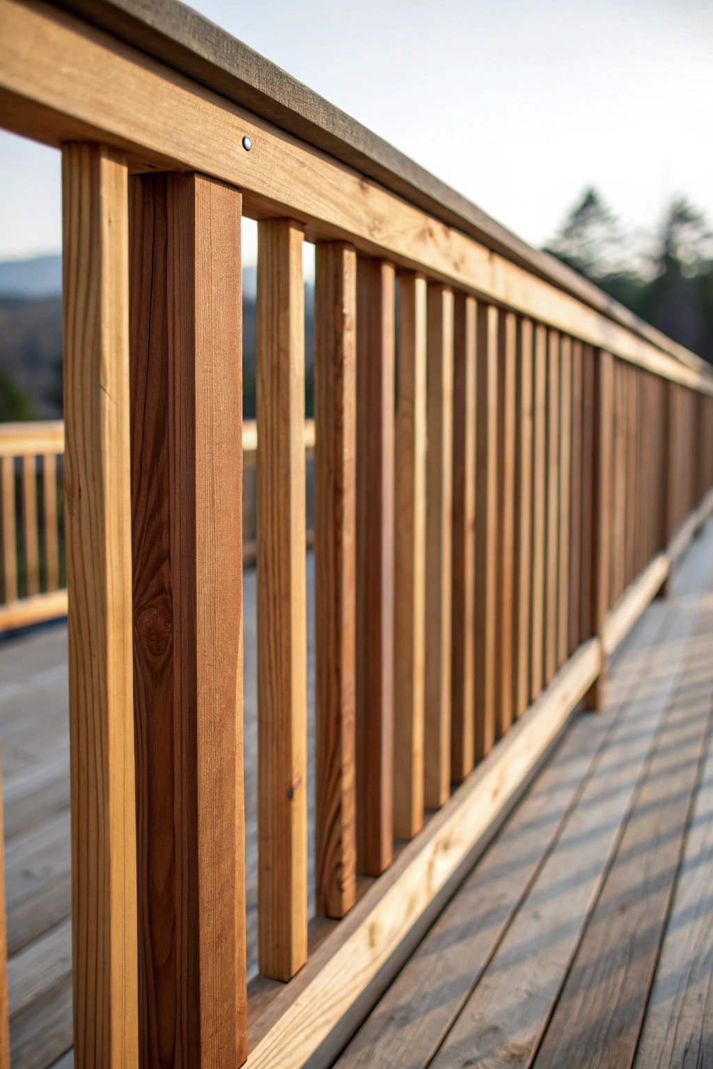 Elevate your deck with staggered-width vertical boards—simple, stylish, and full of character.