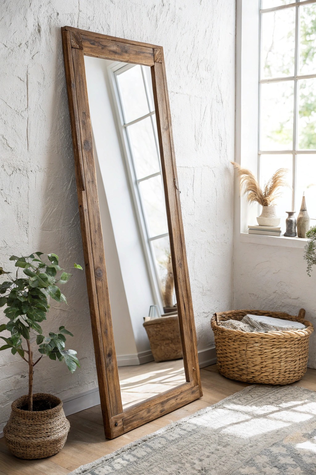 Brighten your space with a stunning statement mirror.