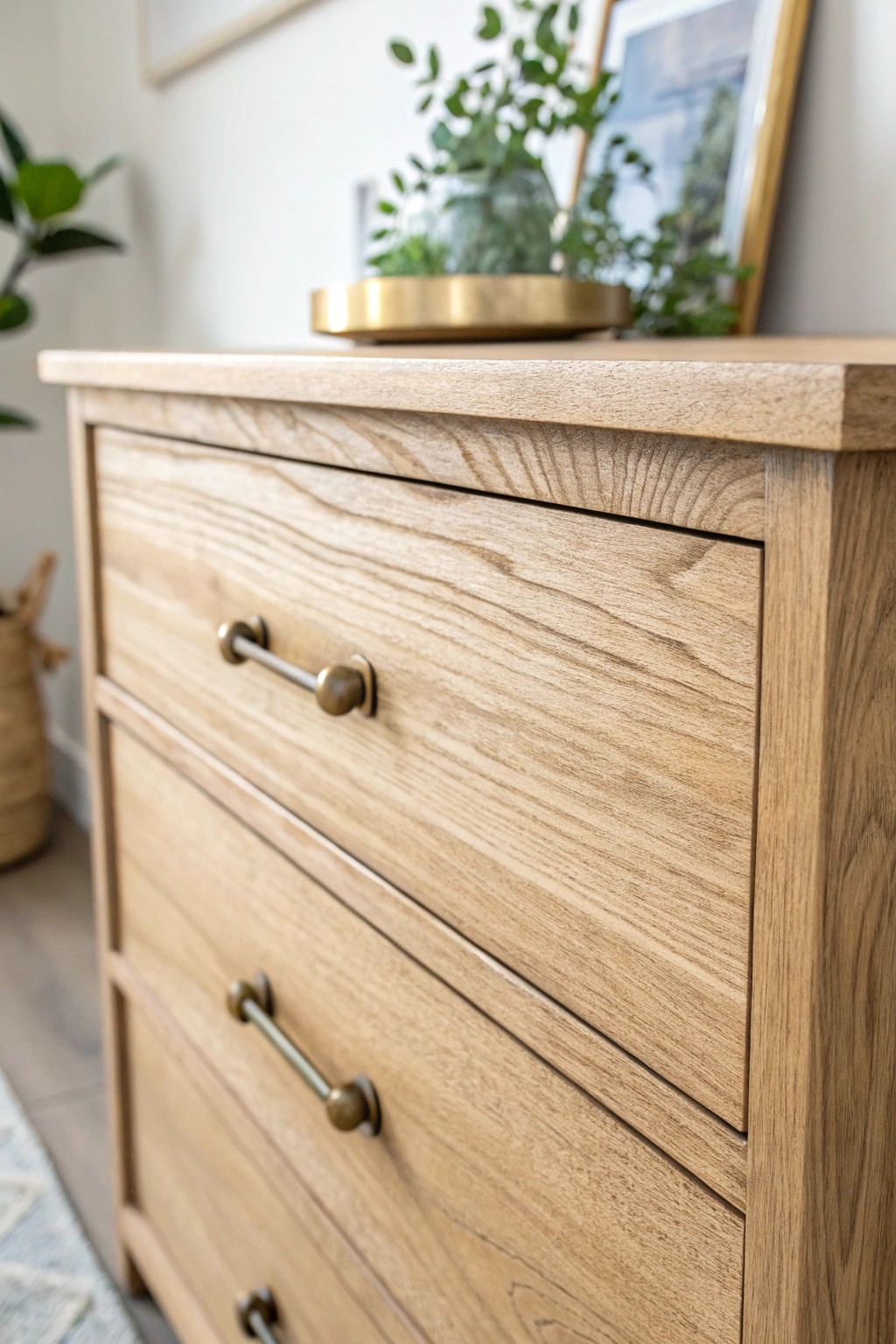 Elevate your dresser with unique, handcrafted brass pulls.