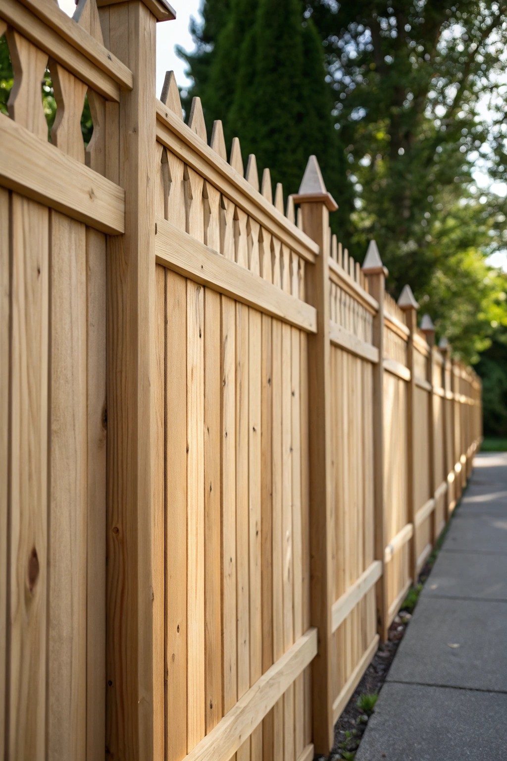 Elevate your curb appeal with a handcrafted staggered cedar fence—natural beauty with a bold twist.