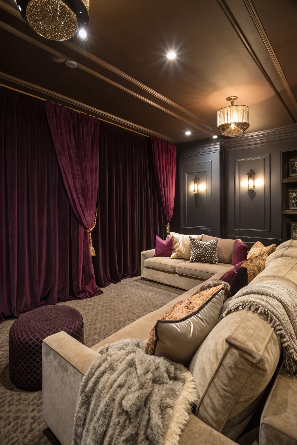 Rich textures create a cocooning ambiance that draws you into the experience.