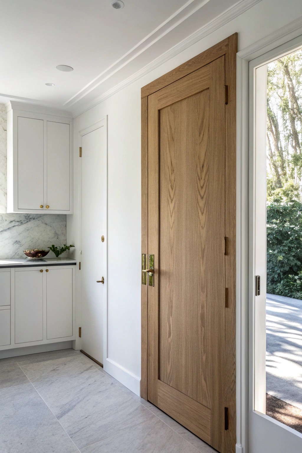Seamless elegance: a hidden jib door blends artistry and intrigue in your kitchen.