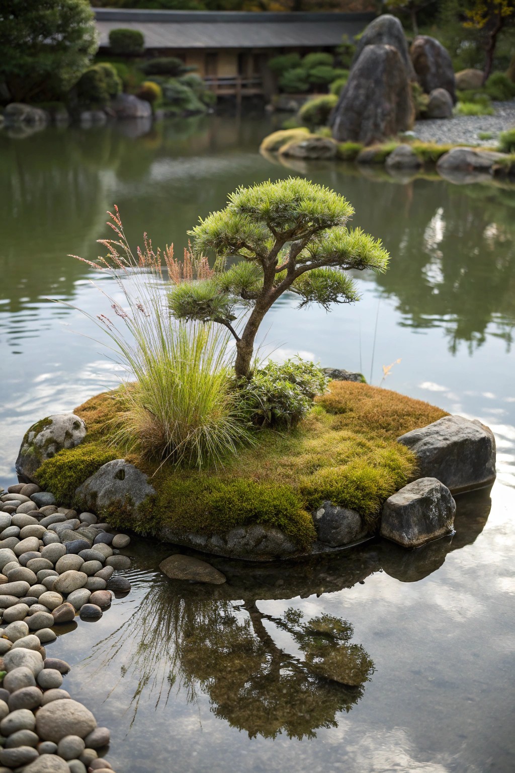 Create your own secret island sanctuary in a garden pond—a magical, handcrafted hidden nook.