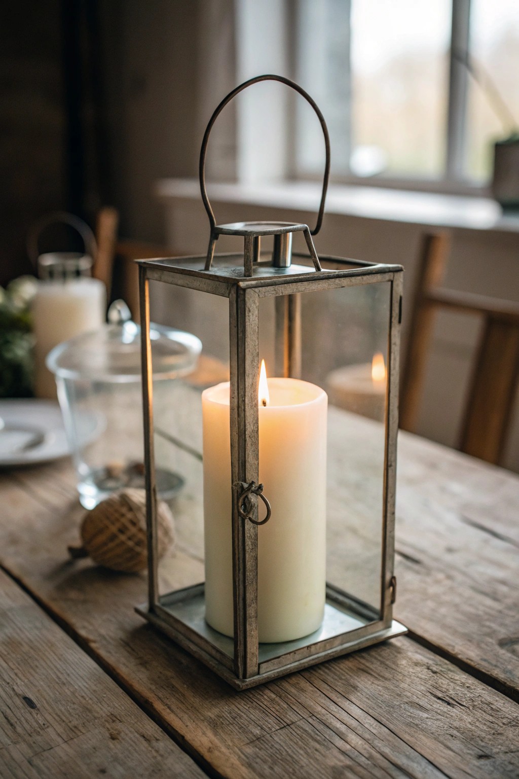 Bring a touch of handcrafted elegance to your table with a glowing lantern centerpiece.