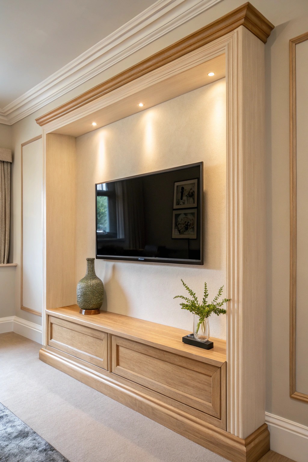 Elevate your space with a custom recessed TV niche—sleek, space-saving, and effortlessly chic.