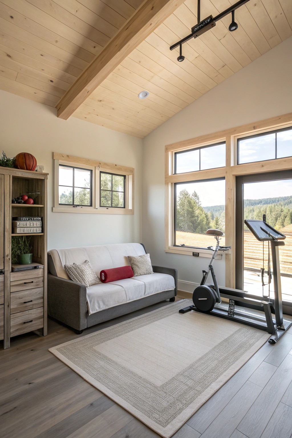A guest room designed for flexibility, ready for visitors or everyday use.