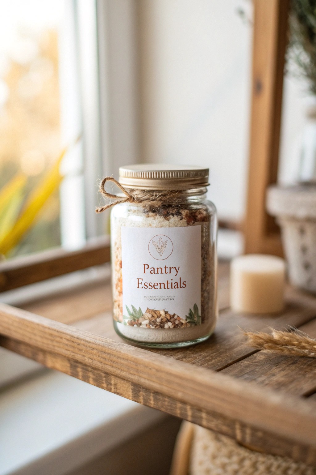 Elevate your butler pantry with custom-labeled jars for effortless organization and serene style.