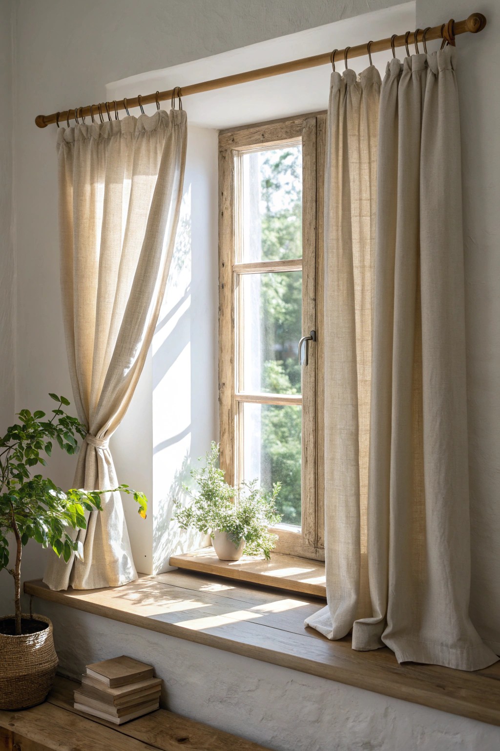 Parisian-inspired cafe curtains: effortless charm and sunlit privacy for your living space.