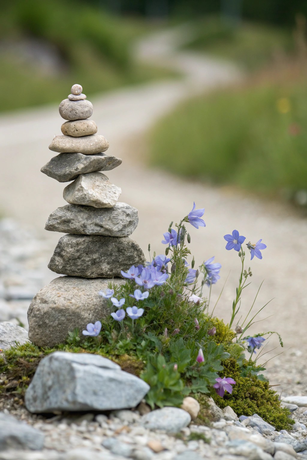 Create your own alpine escape—one artfully stacked stone at a time.