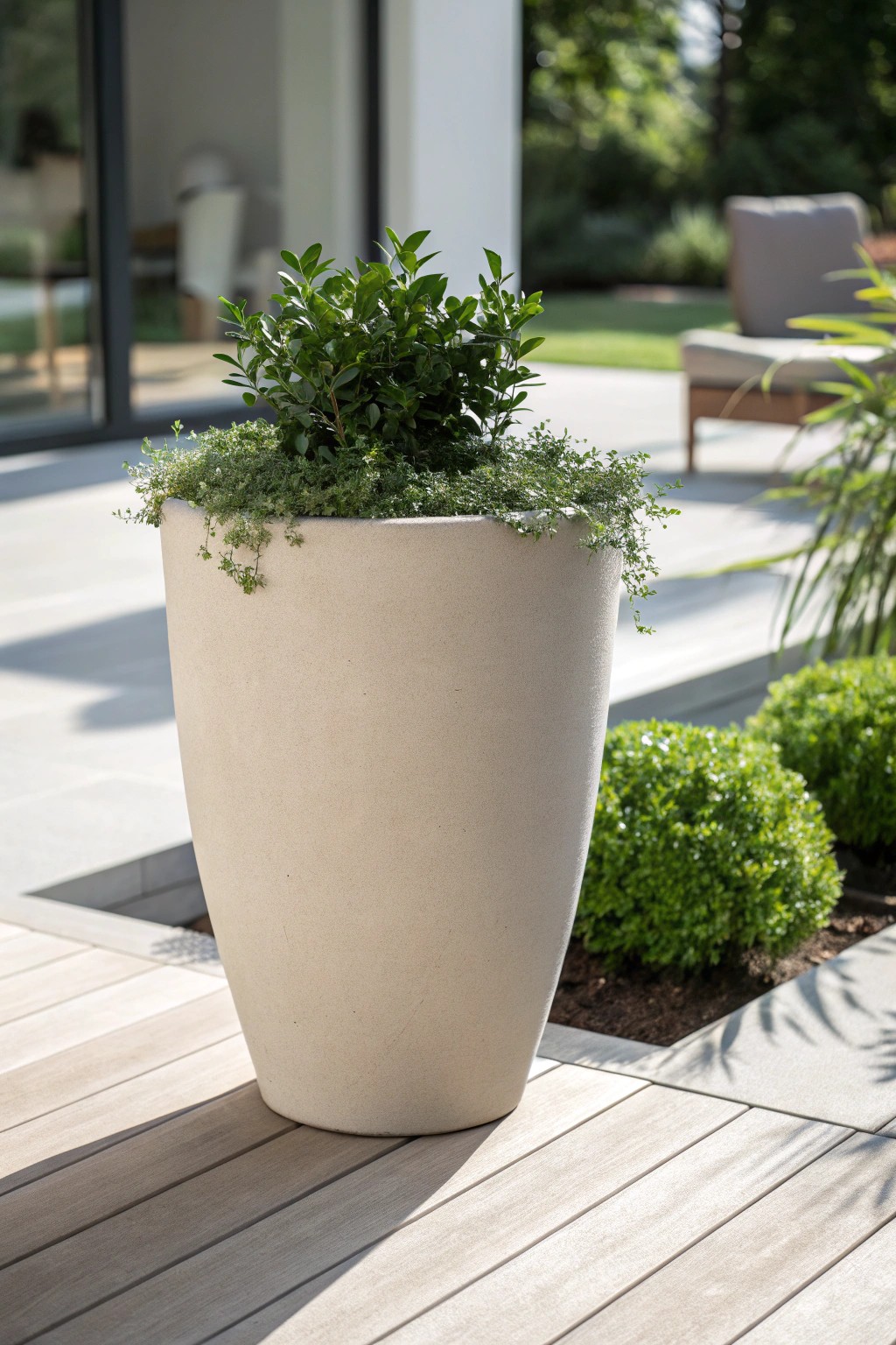 Elevate your backyard with a statement oversized planter—where nature meets modern design.