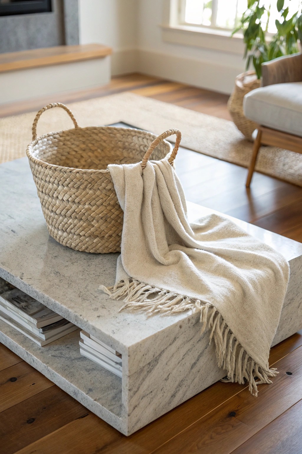 Layered textures bring warmth and depth to open spaces.