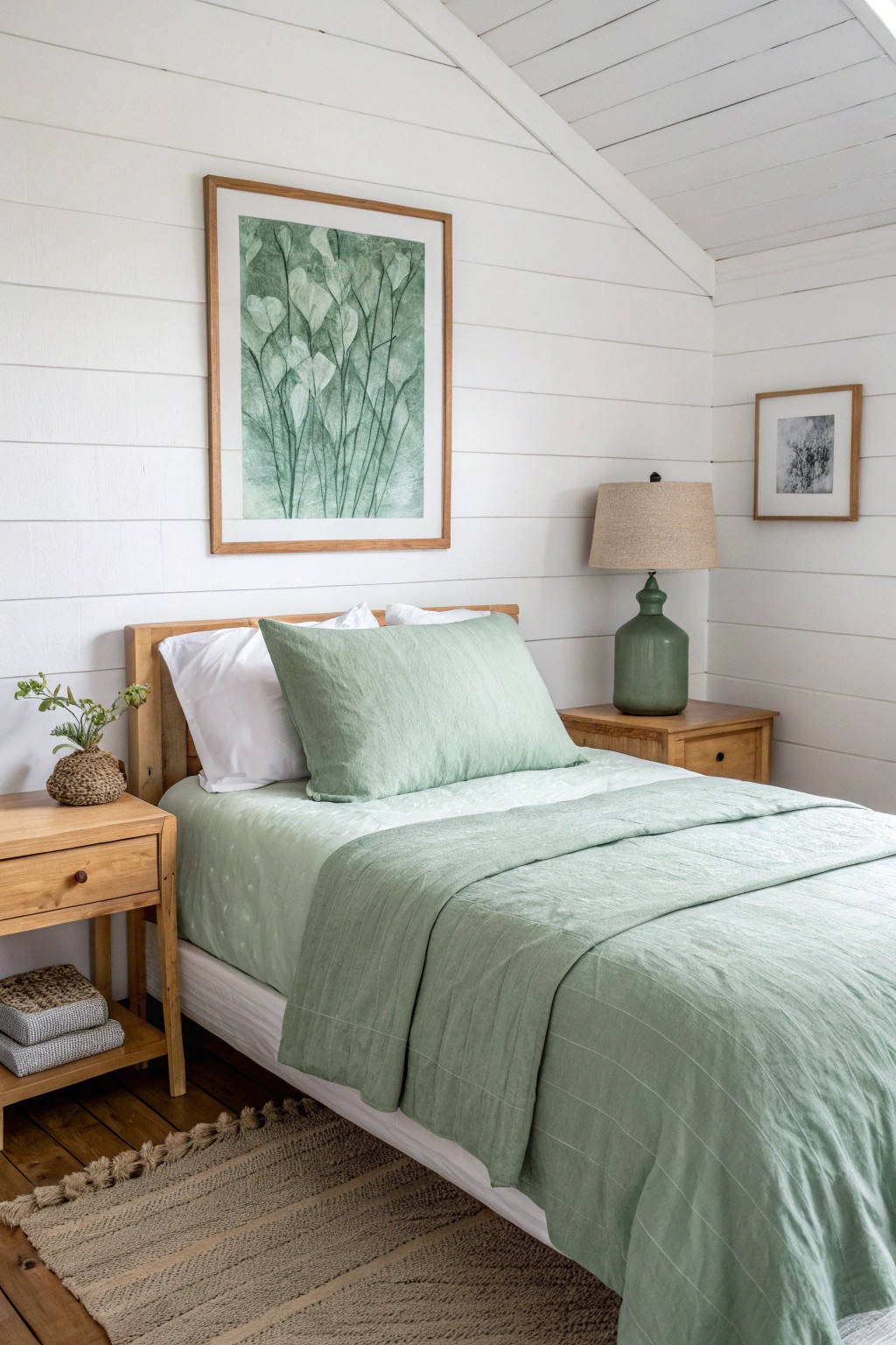 Personalized color zones: simple bedding transforms a small shared room into a space that feels uniquely yours.