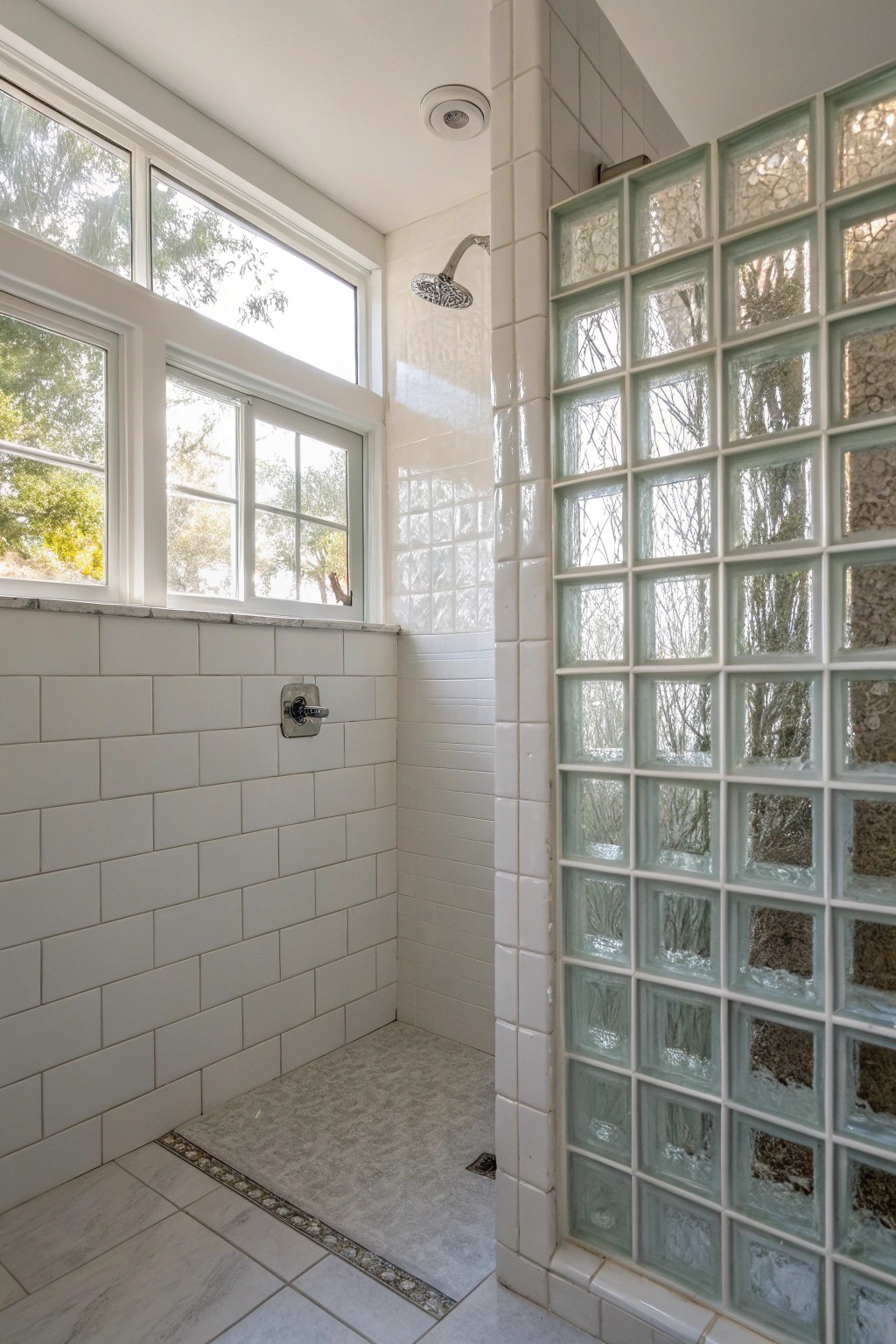 Glass blocks create luminous privacy and a beautifully diffused glow.