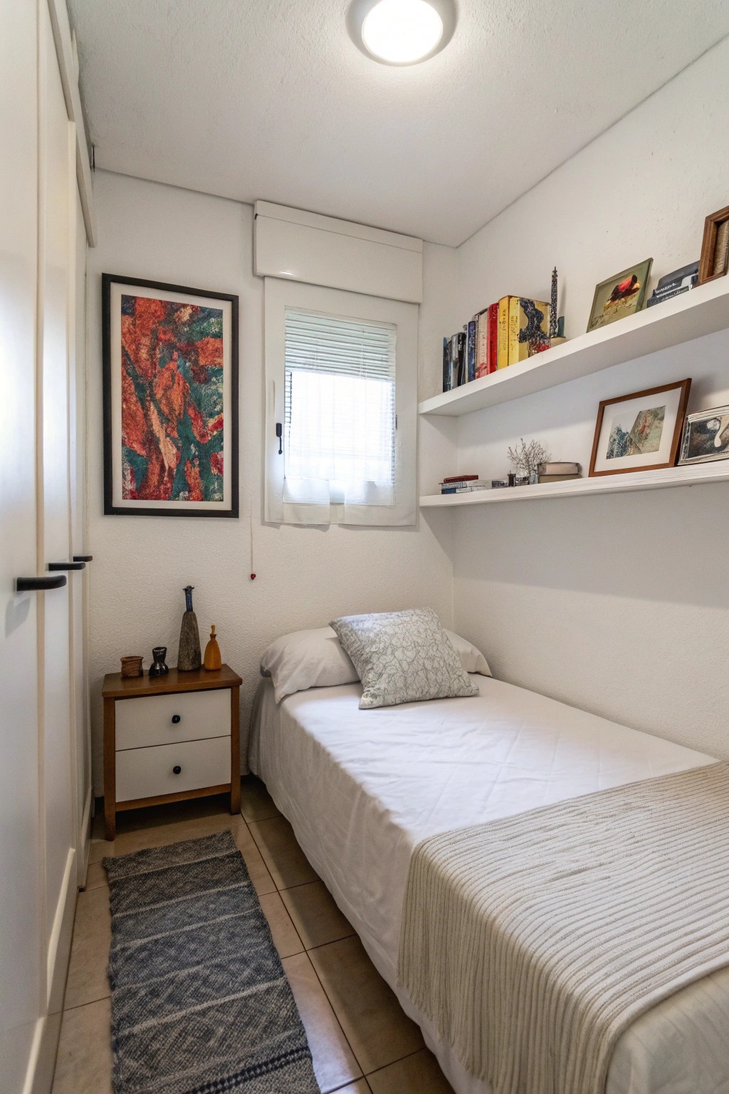 Minimal, intentional decor brings personality to small spaces without crowding.