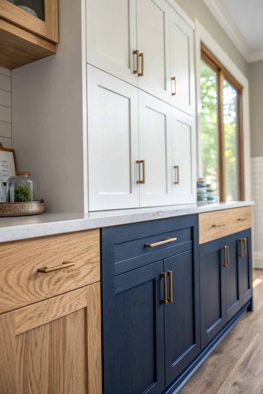Elevate your galley kitchen with a chic two-tone cabinet look—affordable, modern, and timeless.