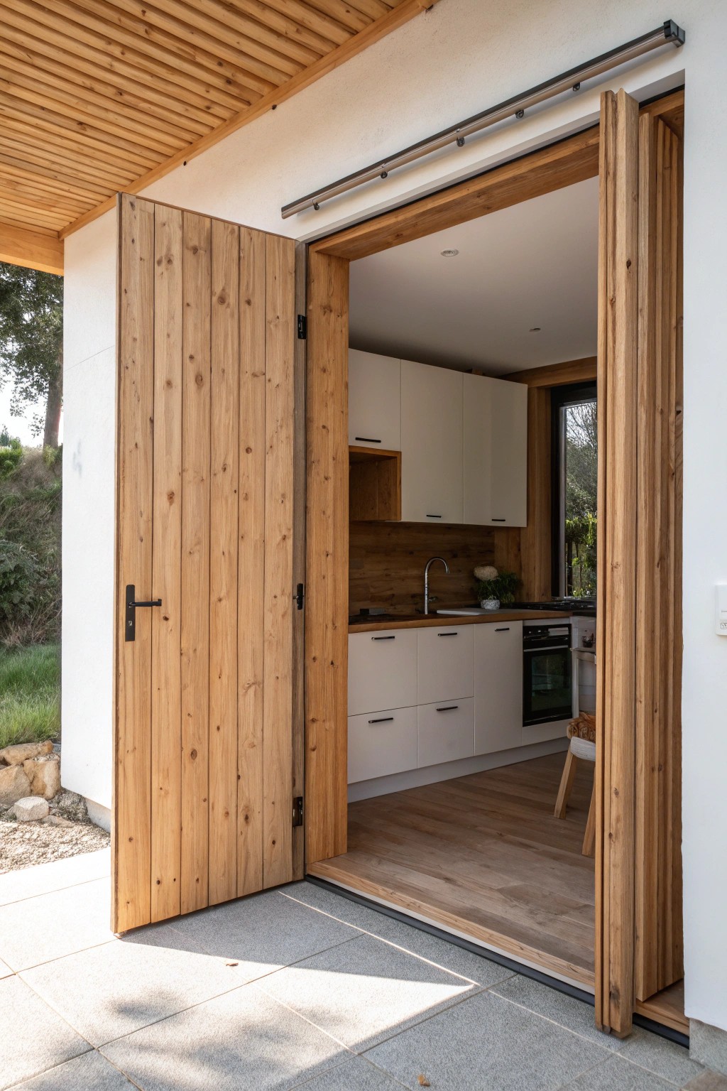 A secret kitchen revealed: beauty and function behind handcrafted doors.