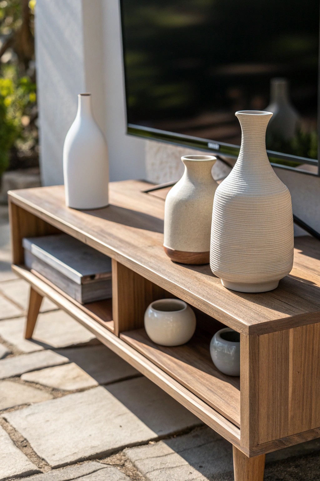 Effortless style: Group vases in threes for a balanced, natural look.