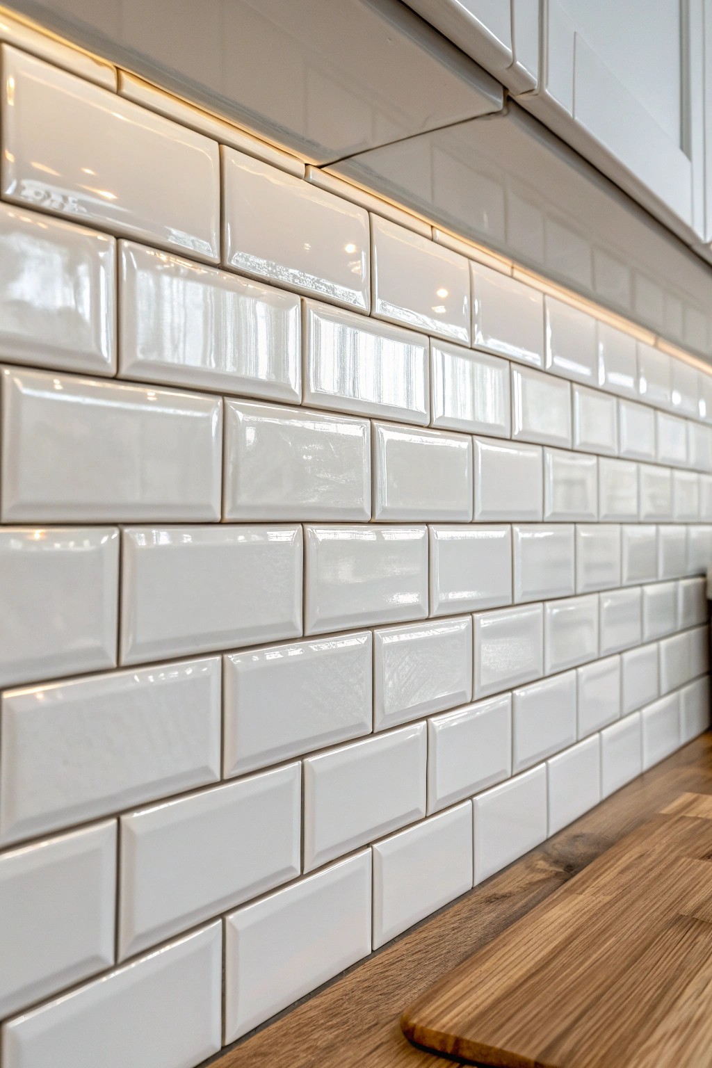 Elevate your kitchen style with vertically stacked subway tiles—simplicity with a modern twist.