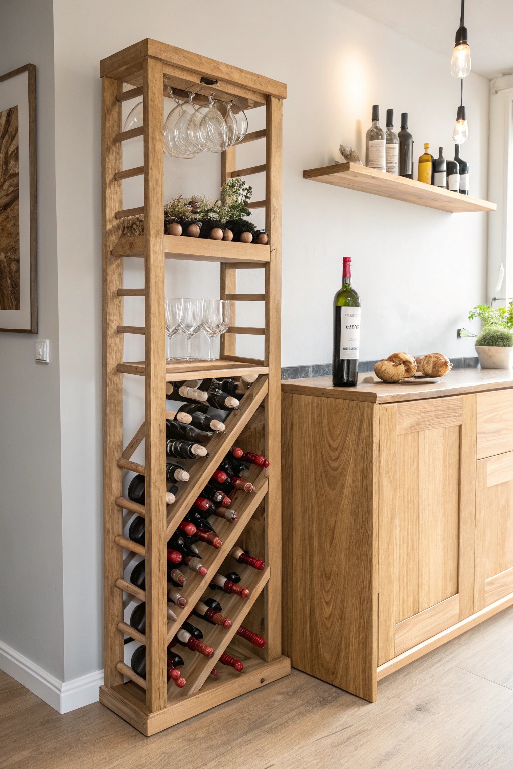 Showcase your favorite wines with a beautifully integrated display.