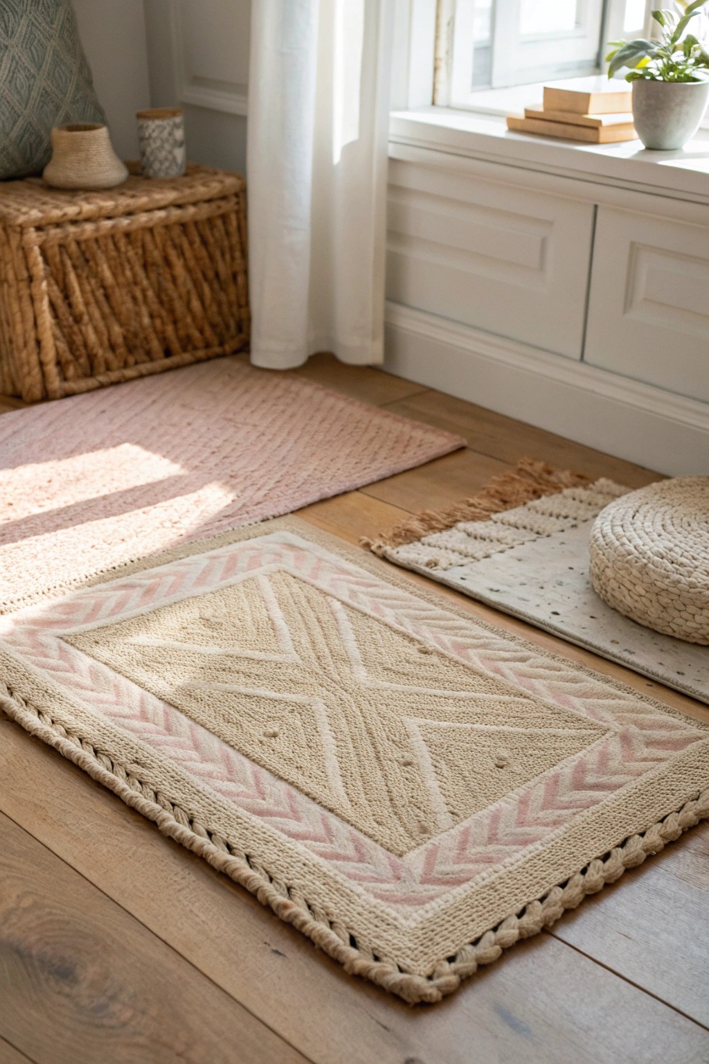 Layering rugs: effortless texture and charm for your cozy retreat.
