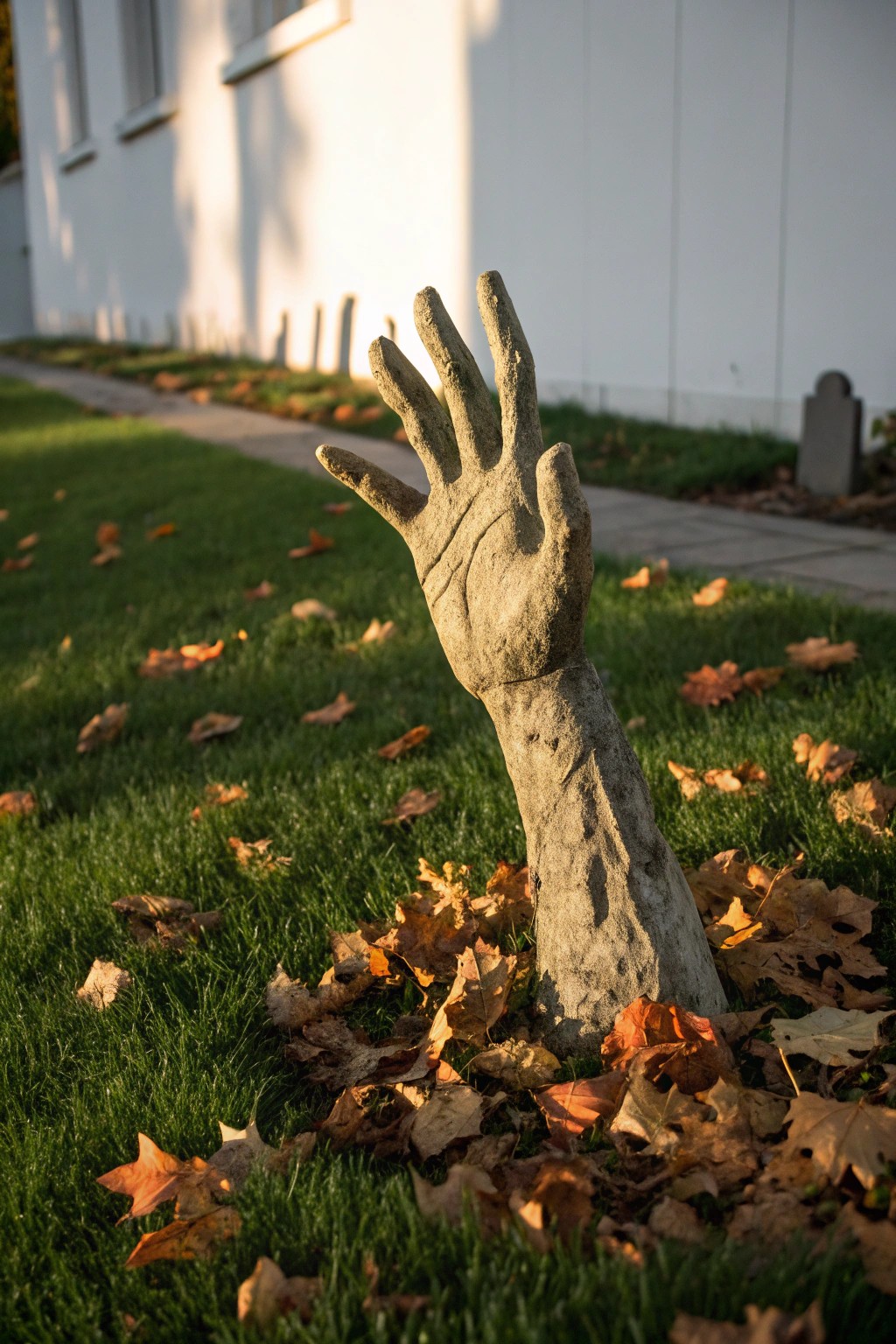 Elevate your Halloween with stunningly simple zombie hand lawn decor—where natural beauty meets spooky craftsmanship.