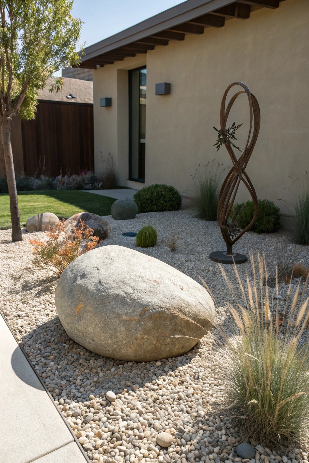 Make a statement with a sculptural boulder—effortless beauty and zero maintenance.