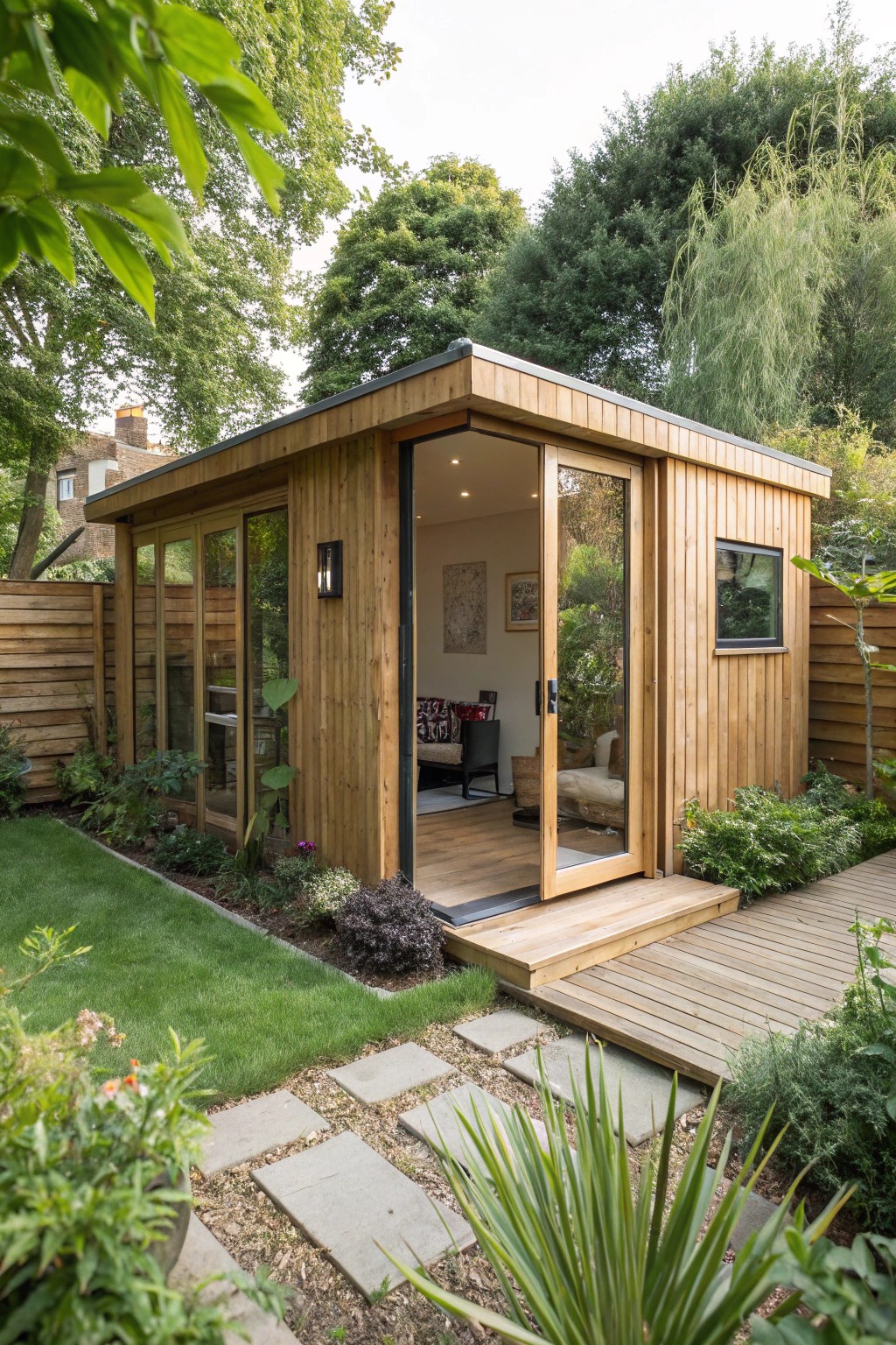 Bring focus and tranquility to your workday with a sunlit garden studio office.
