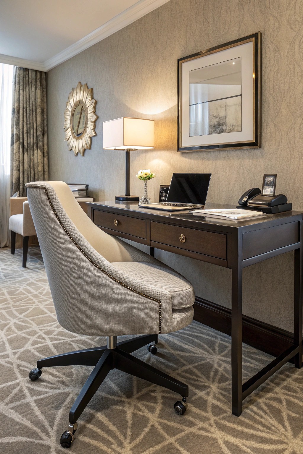 A supportive chair keeps you comfortable and elevates the room’s style.