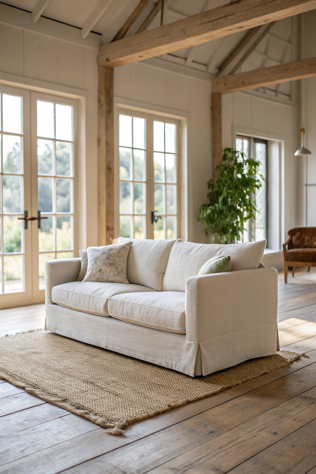 Let your sofa float—create intentional, inviting spaces with simple, beautiful furniture arrangements.