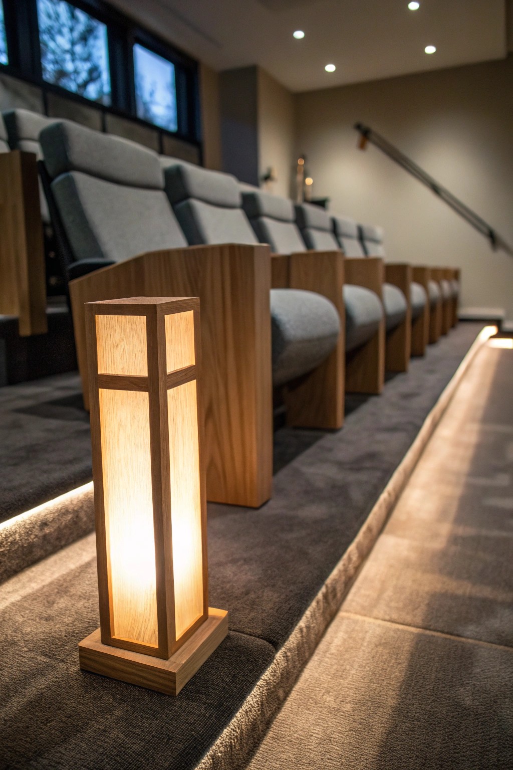 Subtle floor lighting: guiding the way with natural elegance.