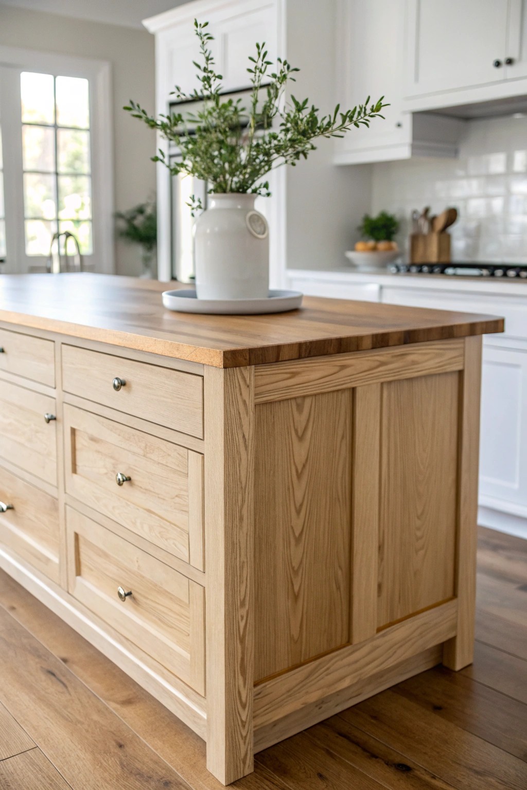 Effortlessly connect spaces with a petite peninsula island—where craftsmanship meets simplicity.