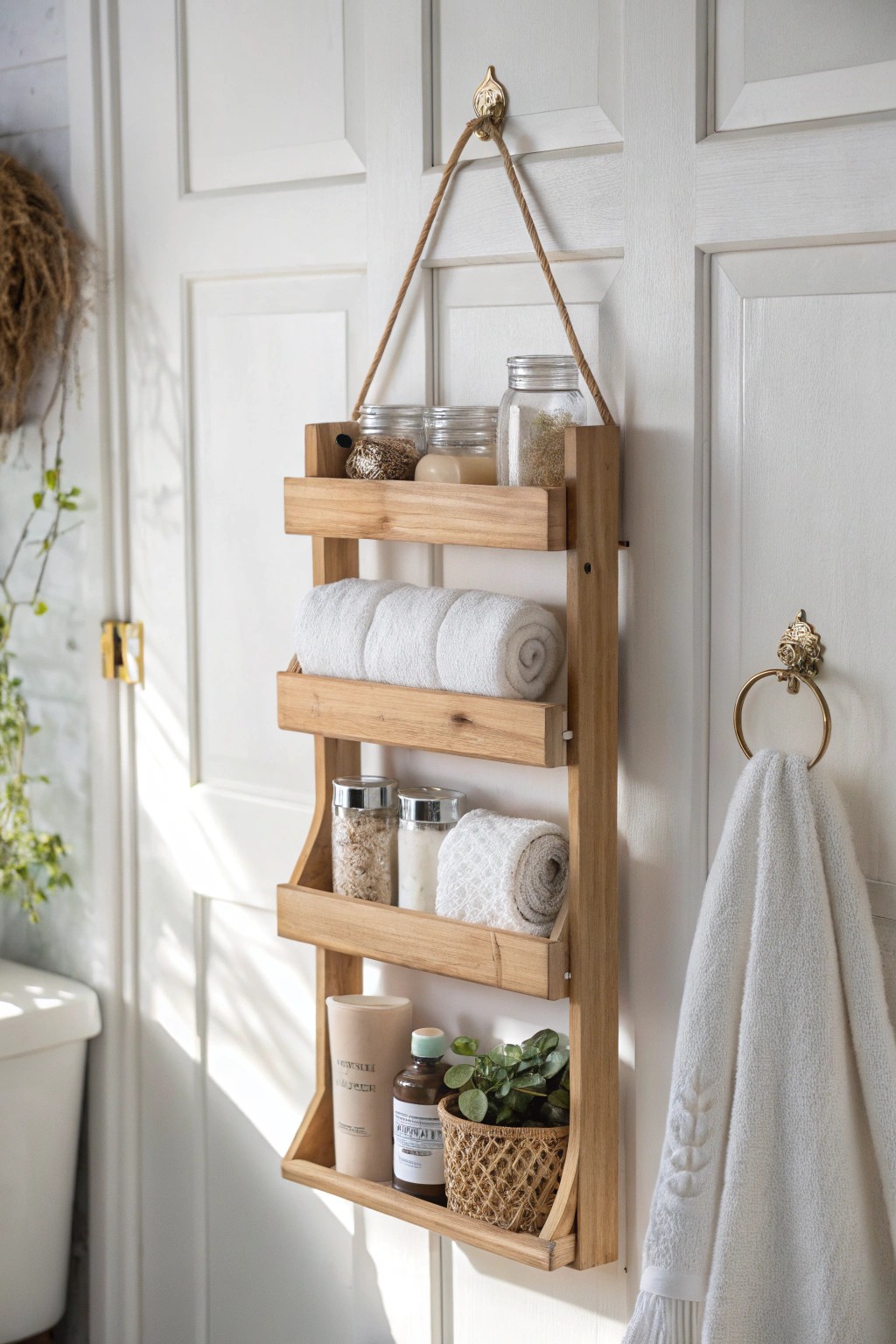 Elevate your space with a simple, natural over-the-door organizer—stylish storage made effortless.