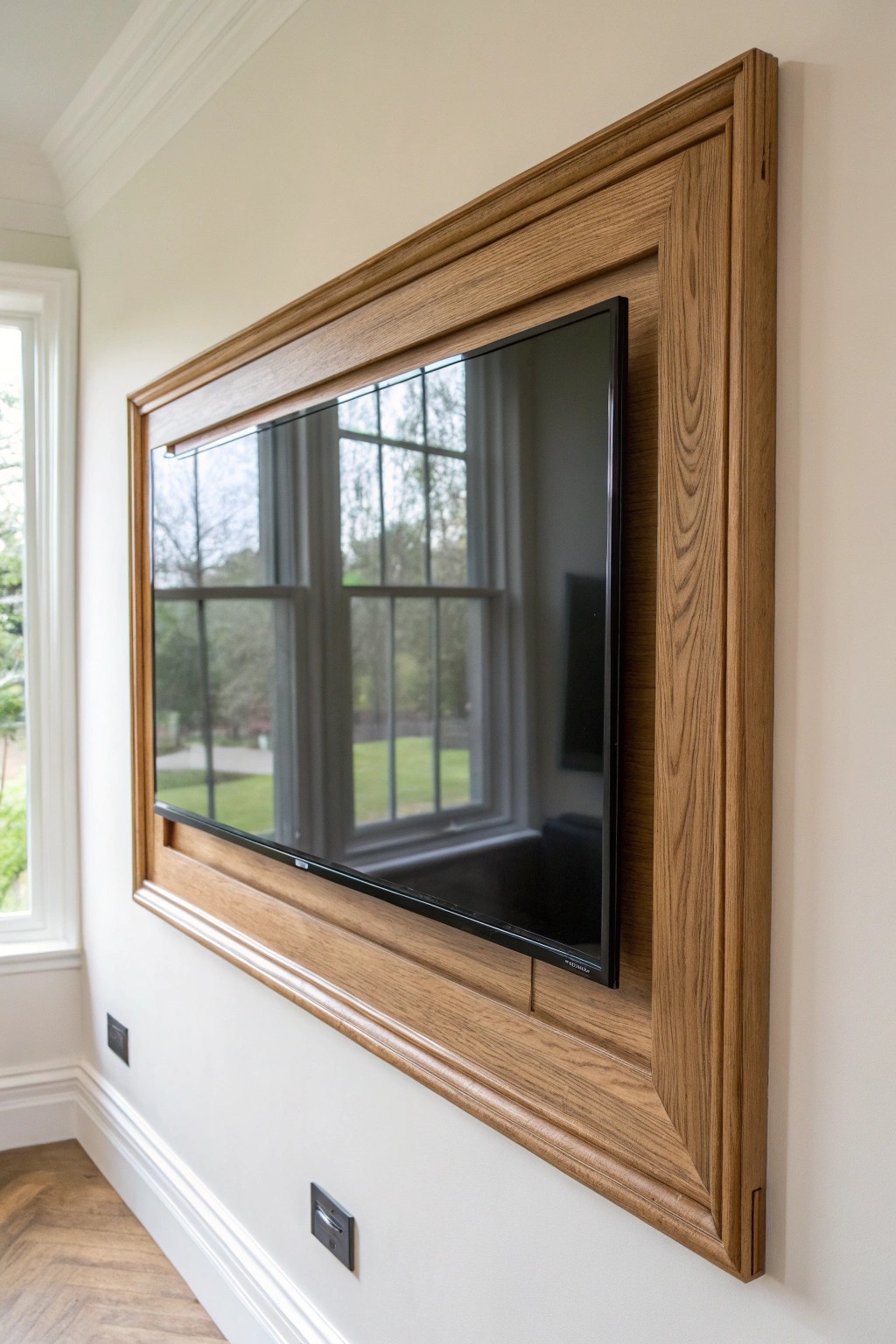 Transform your TV into art with a handcrafted wooden frame—simple, stunning, and effortlessly chic.