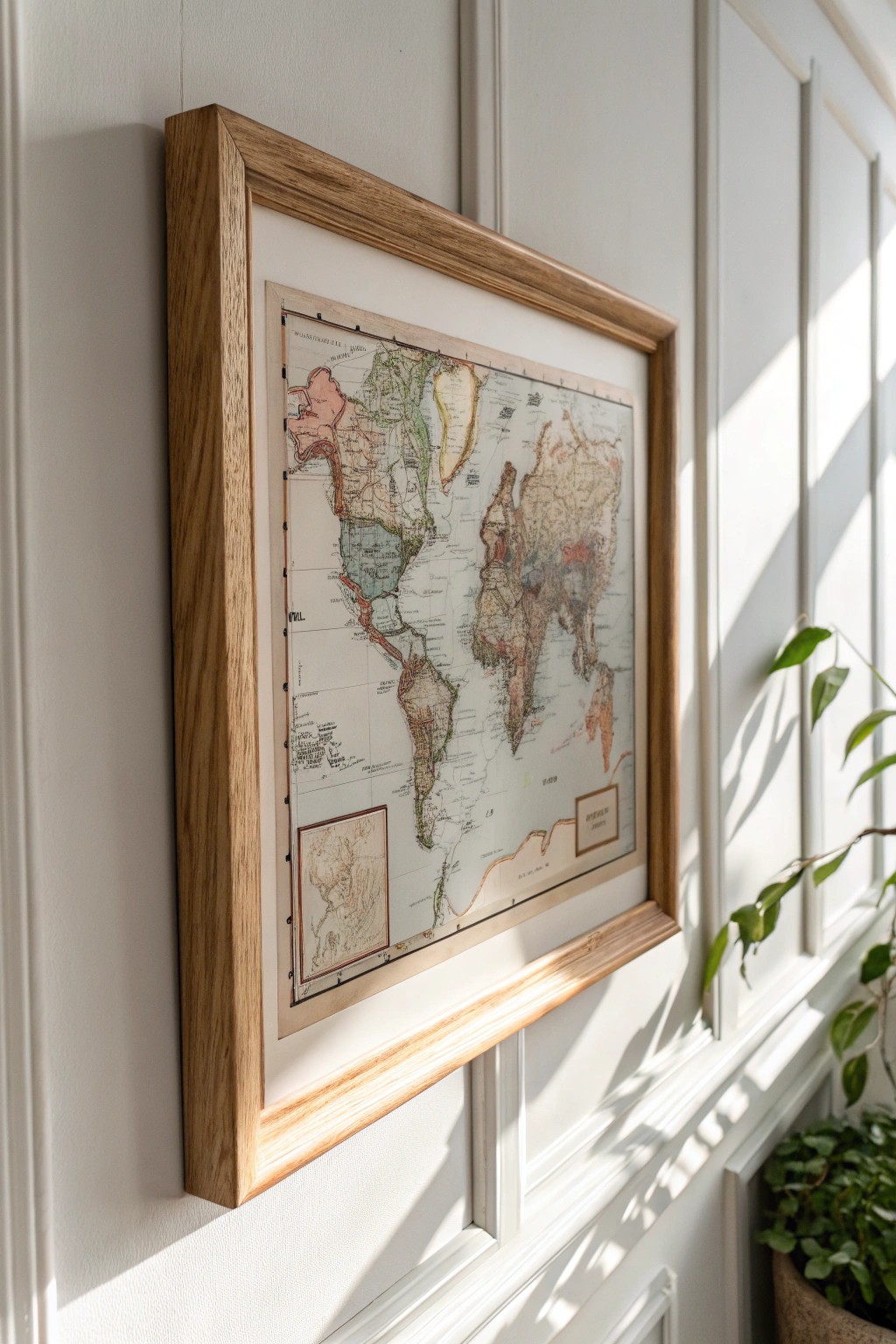 Celebrate timeless style: Framed vintage maps add character and charm to any space.
