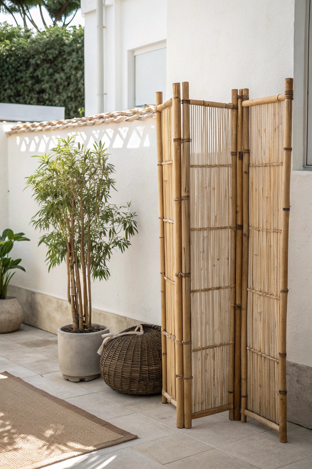 Transform your backyard into a serene retreat with a simple DIY bamboo privacy screen.