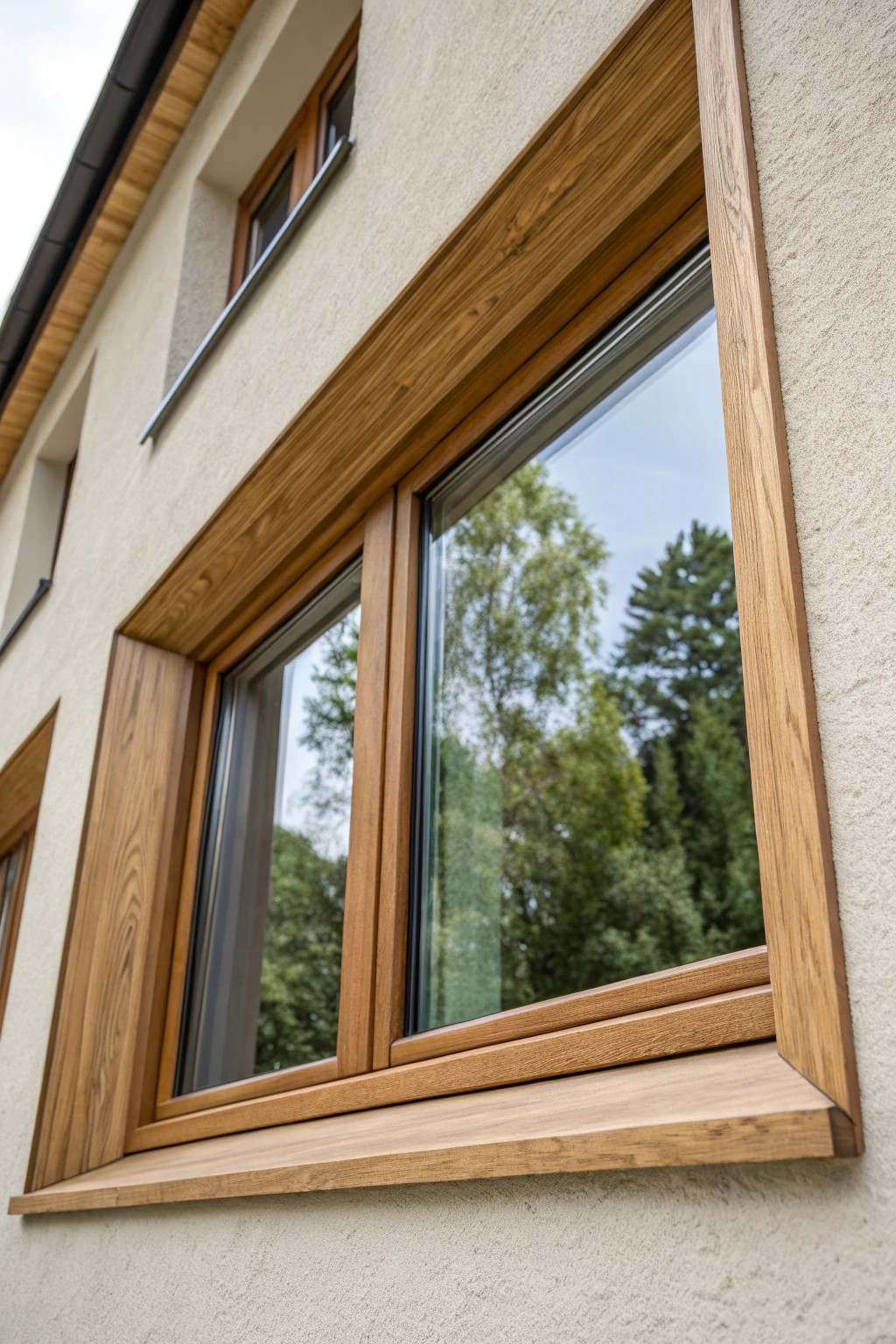 Modern artistry: Geometric window trim brings bold elegance to your home's exterior.